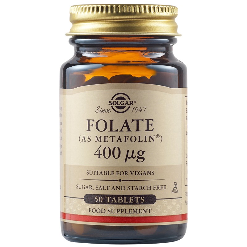 Solgar Folate (As Metafolin) 400mg (50 tabs) Solgar Folate (As Metafolin) 400mg (50 tabs)