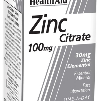 Health Aid Zinc Citrate 100mg (100 tabs)